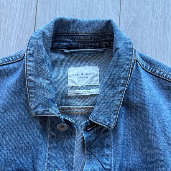 Rag & Bone Definitive Jean Jacket Blue Fire Island Size Small - Picture 11 of 15